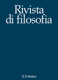 Copertina del fascicolo 1/2024 from journal Rivista di filosofia